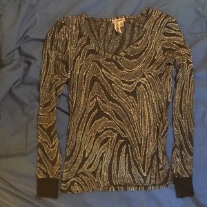 BKE sparkly long sleeve shirt